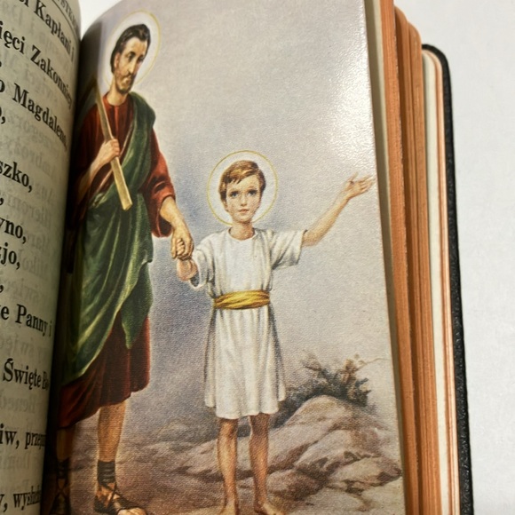 Boski Przyjaciel Vintage Polish Catholic Prayer Book Genuine Leather - Picture 15 of 16